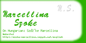 marcellina szoke business card
